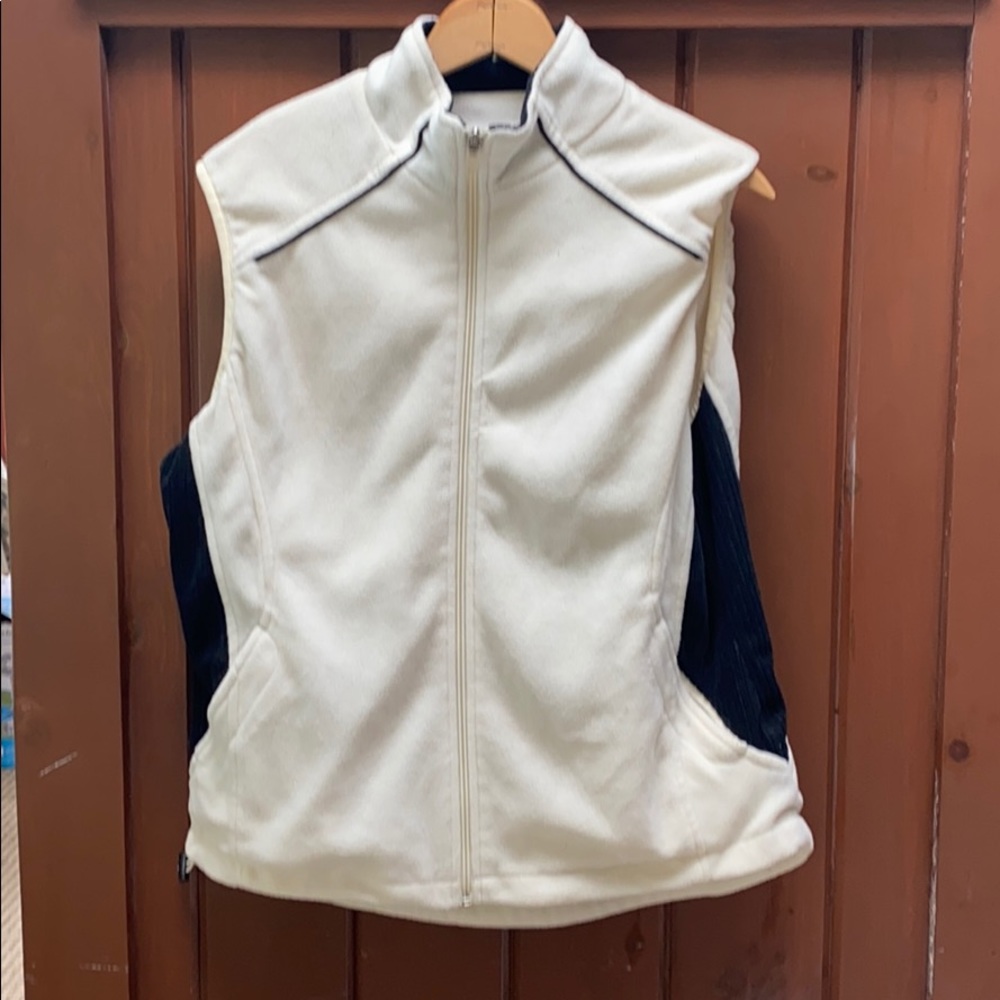 Black and white vest